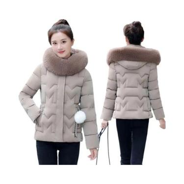 Imagem de Parka Feminina De Inverno Com Capuz E Gola De Pele Sintética, Jaqueta 
