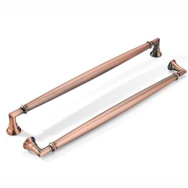 Imagem de khtumeware 1 pacote de puxadores para eletrodomésticos 305 mm (12 polegadas) puxadores de armário de cobre antigo escovado puxadores de armário sólidos resistentes ferragens de armário de cozinha para