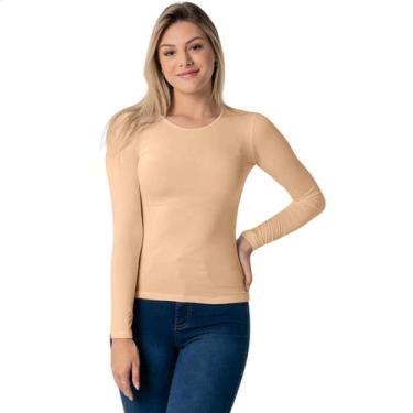 Imagem de Blusa Feminina Térmica Peluciada Moda Inverno Segunda Pele - DC Têxtil