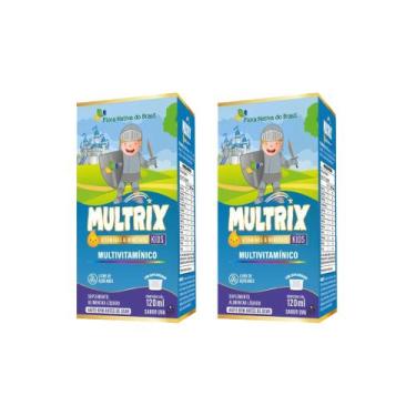 Imagem de Kit 2x Multrix Infantil Vitaminas A Z 2x120ml Uva Flora, Uva