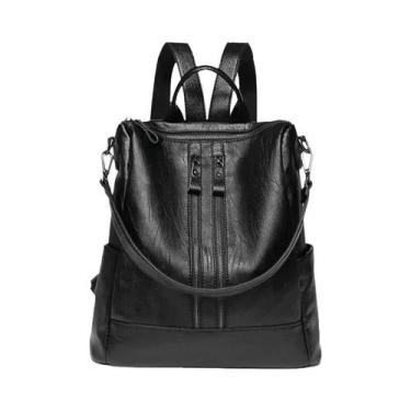 Imagem de Mochila Grande De Couro Impermeável Para Mulheres, Bolsa De Ombro Anti