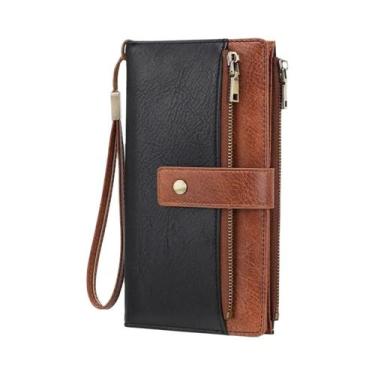 Imagem de Carteira Vintage Com Bloqueio RFID, Múltiplos Slots Para Cartões, Cart