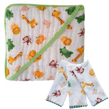 Imagem de Kit Bebê Completo Toalha de Banho Soft com Capuz 3 Paninhos de Boca 10