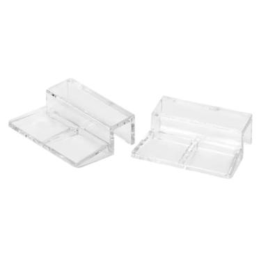 Imagem de Chiffonade 20 peças de suporte de tampa de vidro de aquário suporte de montagem de borda transparente suporte de clipe de acrílico para capôs de aquário para filtro e moldura de lâmpada (12 mm)