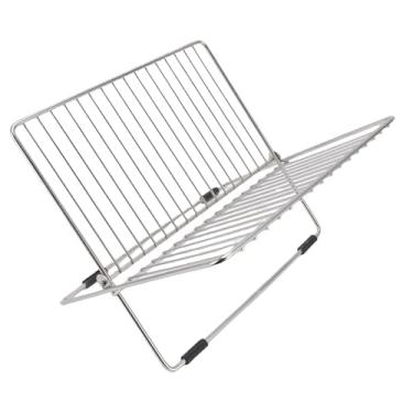 Imagem de Generic Rack de Secagem de Pratos Dobrável de Aço Inoxidável Escorredor de Pratos Eficiente de Grande Capacidade para Balcão de Cozinha, Economia de Espaço para Cozinhas Pequenas, Restaurantes,