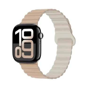 Imagem de Pulseira Esportiva Magnética De Silicone 42mm 44mm 45mm 46mm 49mm Para