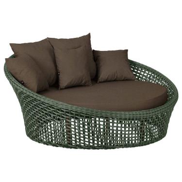 Imagem de Chaise Hungria Pintura Marrom Corda Náutica E9 Trama Verde