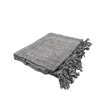 Imagem de Manta Decorativa para Sofá Gigante em Algodão – Para Sala e Ambiente Aconchegante(Cinza Mesclado)