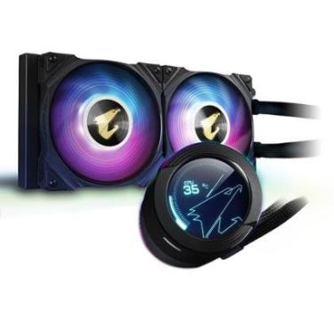 Imagem de Water Cooler Gigabyte Aorus Liquid Cooler 240, RGB, 240mm (2x 120mm), AMD/Intel, Com Display LCD,-Unissex
