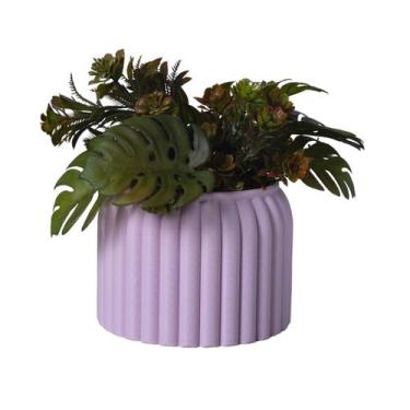 Imagem de Cachepot Rajado M - Adornos - Galanta, Rosa Soft