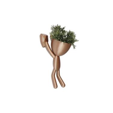 Imagem de Vasinho Para Decoração de Parede P - Bob Segurando - Galanta, Cobre