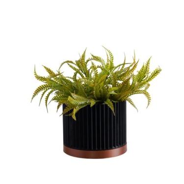 Imagem de Cachepot Cascata M - Realce - Galanta, Preto/Cobre