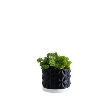 Imagem de Cachepot Rochedo P - Realce - Galanta, Preto/Branco