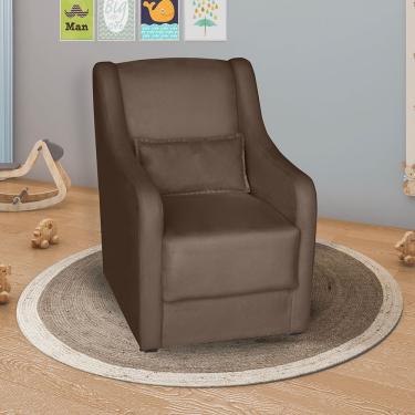 Imagem de Poltrona Para Amamentação Glamour Com Almofada Marrom