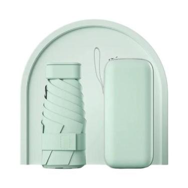 Imagem de Guarda-chuva Mini Dobrável UPF50+ De Vinil, Pequeno, Para Viagem, Prot