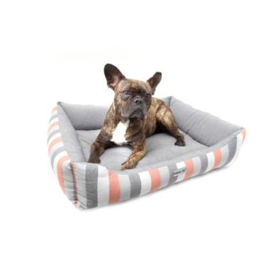 Imagem de Cama Eco Retangular para Cachorro e Gato Pet - Bichinho Chic, Laranja,