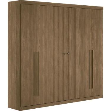 Imagem de Guarda Roupa Casal 6 Portas Ripado Buriti Santos Andira Jatoba