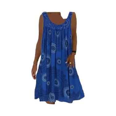 Imagem de Vestido Feminino Casual De Verão Com Estampa Digital, Ombro a Ombro, T