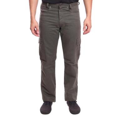 Imagem de Calça de Sarja R7Jeans Masculina Modelo Cargo 100% Algodão-Masculino