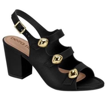 Imagem de Sandália Feminina Salto Bloco Preto Beira Rio 8280.695-Feminino