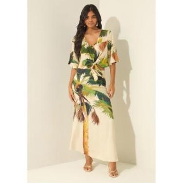 Imagem de Saia Longa Estampada Com Cintura Alta-Feminino