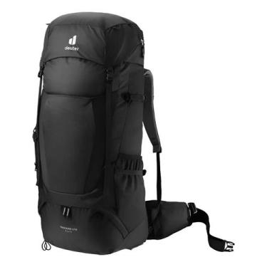 Imagem de Mochila trekking lite 75 litros preta aircontact urbana deuter