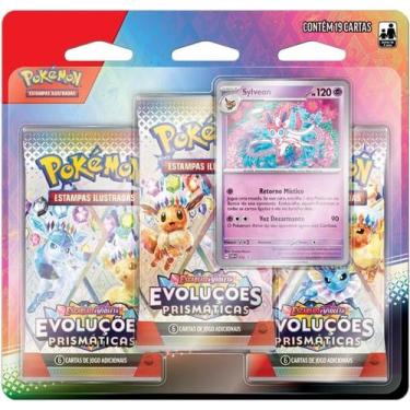 Imagem de TCG Pokemon Blister Triplo Evoluções Prismaticas Sylveon - Pokémon