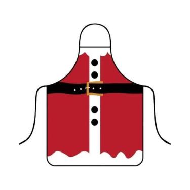 Imagem de Avental De Natal Em Tecido Não Tecido Com Estampa De Papai Noel, Resis