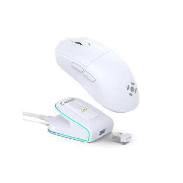 Imagem de Mouse Wireless com DOCK de Carregamento Magnético Fortrek Loyal Branco