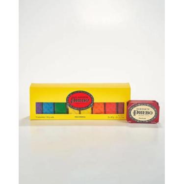 Imagem de Kit Caixa Sabonete em Barra de Glicerina Phebo Amarelo Tradicional 8 U