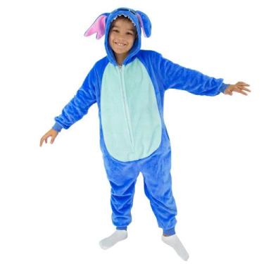 Imagem de Kigurumi Infantil Pijama Stitch Disney Fantasia De Dormir - Zona Criat