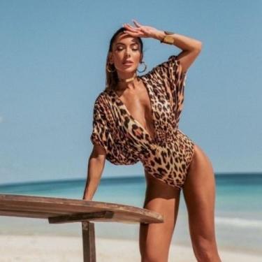 Imagem de Maiô Body Moda Praia Cor No Animal Print - Cláudia filadelfo