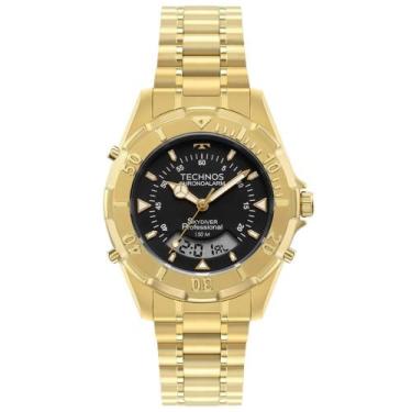 Imagem de Relógio Technos Masculino Ref: Wt2050afn/1p Skydiver Anadigi Dourado