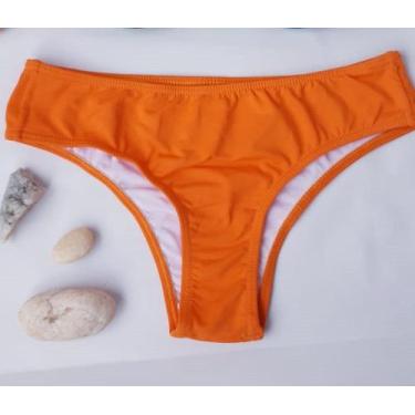 Imagem de Calcinha Tradicional Lisa Biquíni Avulso - Qonda, M, Laranja, Mulher