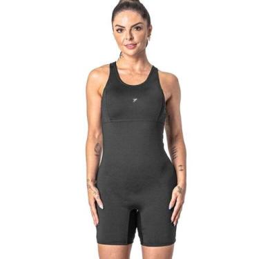 Imagem de Macaquinho Poker Natação Anatomico Shape Feminino - Preto, GG