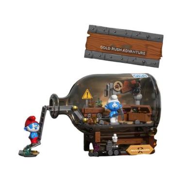 Imagem de Blocos De Montar Casa Mágica Dos Smurfs, Brinquedos Educativos DIY Com