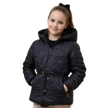 Imagem de Jaqueta Casaco Infantil Matelassê Preto Diva Menina/Righsson - Diva Me