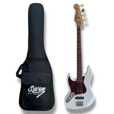 Imagem de Contrabaixo Jazz Bass Seven Canhoto Sjb 47 LH WH Branco Com Bag - Seve