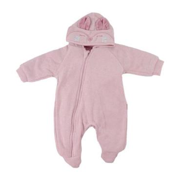 Imagem de Macacão Infantil Feminino Sonho Mágico Plush Pelucia Rosa, P