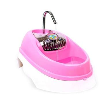 Imagem de Fonte Bebedouro Para Cães & Gatos Volcano Bivolt Truqys Pets,  Rosa e 