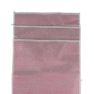 Imagem de Kit 3 Panos Aramados Multiuso BSL3865-1 Microfibra Limpeza Cozinha sem Riscos Rosa Braslu