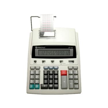 Imagem de Calculadora de Impressão Procalc LP45 12 Dígitos Bivolt com Visor LCD Extra Grande Bege