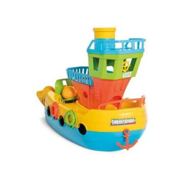 Imagem de Brinquedo Educativo Barco Embarcadinho 5 Peças Tateti Ref 895