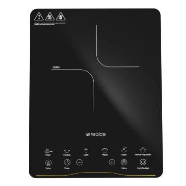 Imagem de Cooktop de Indução Portátil 1 Boca 127V com Função Turbo e Timer Digital - Realce