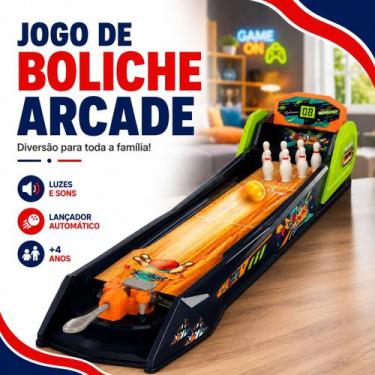 Imagem de Boliche Arcade Com Luzes Sons E Placar Eletrônico Importudo