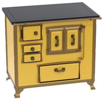 Imagem de Fogao a Lenha Venax GII n 2 Renaissance Premium Amarelo SD