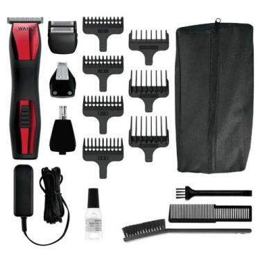 Imagem de Aparador de Pelos T-Pro 4x1 Groomsman Bivolt Wahl Vermelho