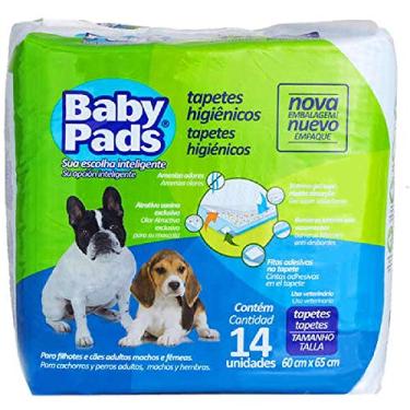 Imagem de Tapete Higiênico para Cães, Azul, Baby Pads, 14 unidades