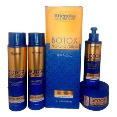 Imagem de Kit Tratamento Capilar Profissional Botox no Chuveiro Reparação Total Rhenuks