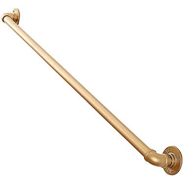 Imagem de Pkfinrd Kit de suporte de trilho de corrimão de escada para ambientes internos e externos, folha de ferro galvanizado, corrimão, trilho de ferro forjado para escadas e lofts interiores (tamanho : 90 cm)